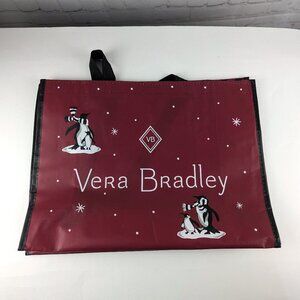 Vera Bradley Holiday Penguins Reusable Shopping Bag/Tote